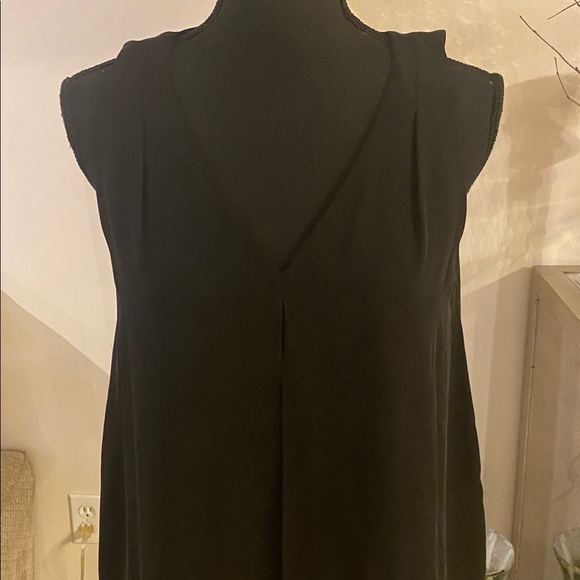 Theory Black Midi silk Dress size 10 - Picture 2 of 7